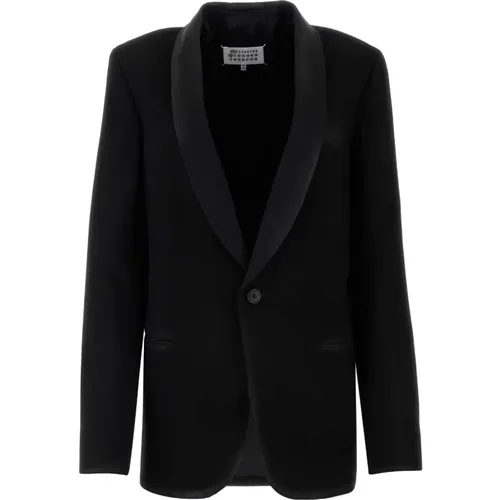 Gabardine blazer , female, Sizes: 3XS, XS, M - Maison Margiela - Modalova