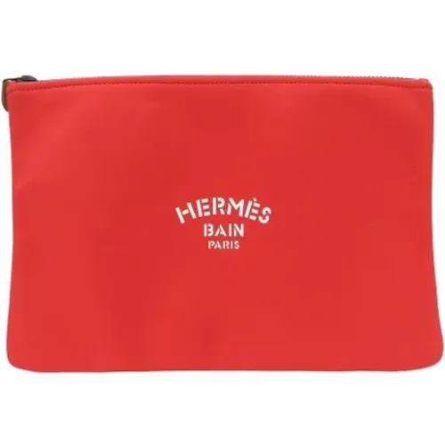 Pre-owned Clutches, female, , Size: ONE SIZE Pre-owned Fabric clutches - Hermès Vintage - Modalova