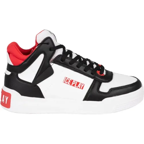 Bequeme Schnür-High-Top-Sneakers , Herren, Größe: 46 EU - ICE PLAY - Modalova