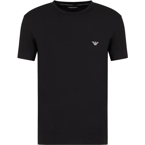 Kontrast Logo Kurzarm T-Shirt , Herren, Größe: L - Emporio Armani - Modalova