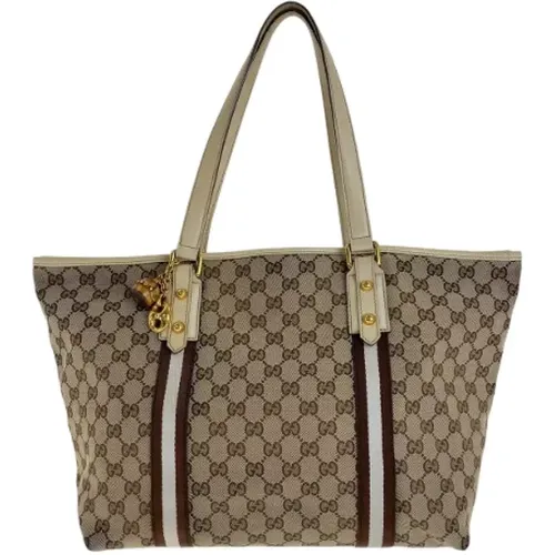 Pre-owned Tote Bags, female, , Size: ONE SIZE Pre-owned Canvas gucci-bags - Gucci Vintage - Modalova