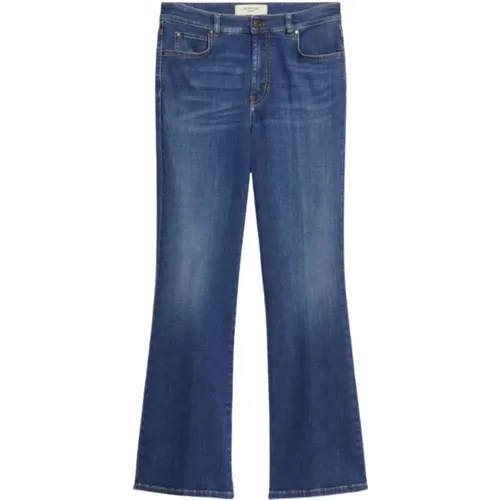 Slim Flare Cropped Denim Jeans , Damen, Größe: L - Max Mara Weekend - Modalova