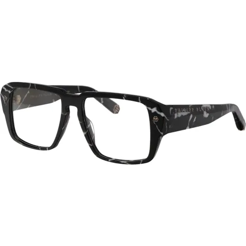 Glasses, male, , Size: 55 MM Stylish Optical Vpp081 Glasses - Philipp Plein - Modalova