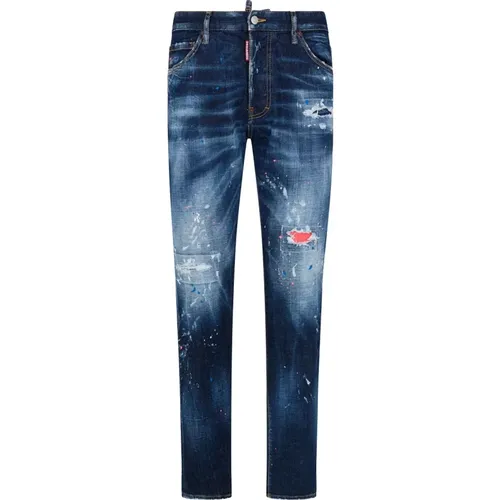 Distressed Slim-fit Jeans , male, Sizes: 3XL - Dsquared2 - Modalova