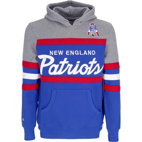 Hoodies, male, , Size: S NFL Headcoach Hoodie, New England Patriots - Mitchell & Ness - Modalova