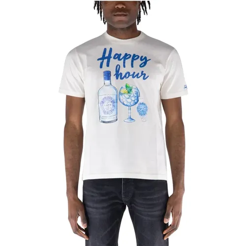 Happy Hour Gin T-Shirt , male, Sizes: M - MC2 Saint Barth - Modalova