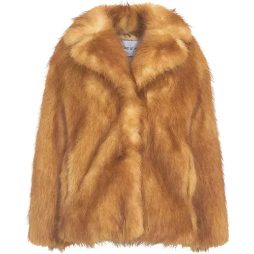 Luxurious Faux Fur Shearling Jacket , female, Sizes: 2XS, XS - Stand Studio - Modalova