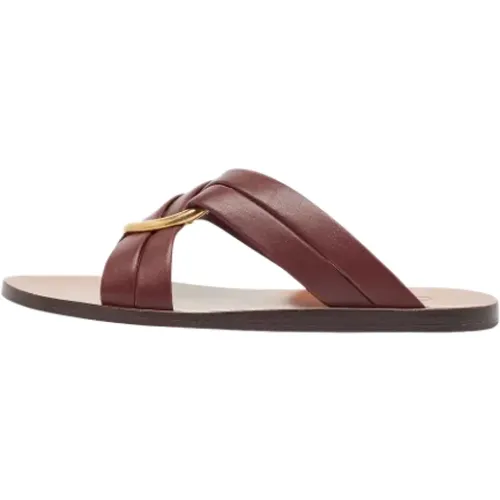 Pre-owned Flats, female, , Size: 6 US Pre-owned Leather sandals - Chloé Pre-owned - Modalova