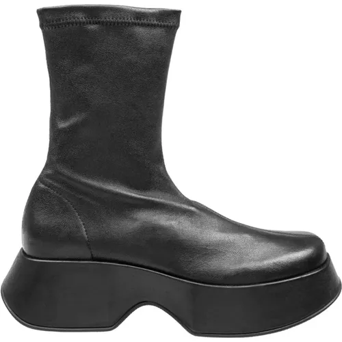 Schwarze Leder Stiefeletten - Vic Matié - Modalova