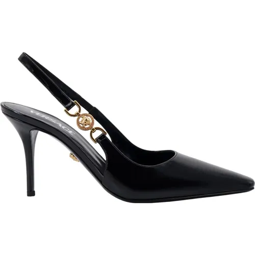 Stiletto Pumps with Squared Toe , female, Sizes: 4 UK, 3 UK, 6 UK, 7 UK - Versace - Modalova