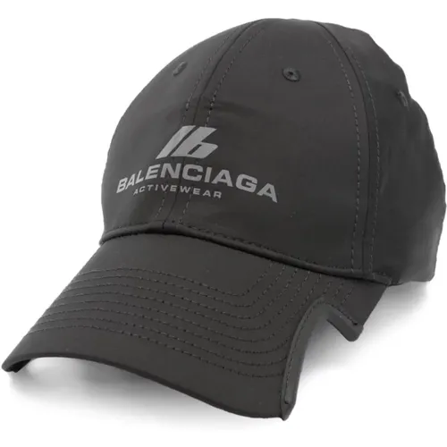 Caps, male, , Size: M Logo Print Adjustable Strap Hat - Balenciaga - Modalova