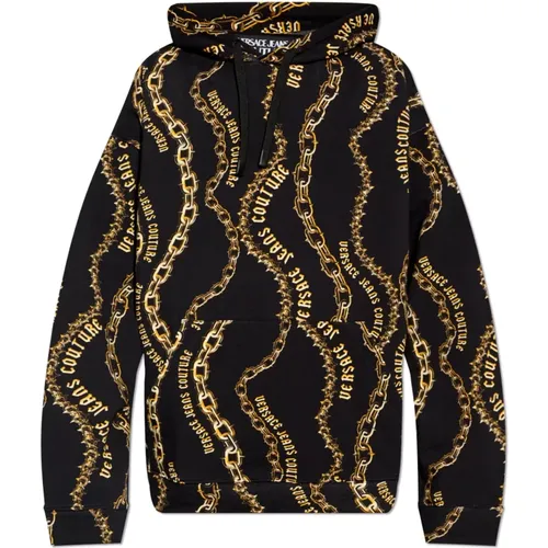 Hoodies, male, , Size: L Sweatshirt with logo - Versace Jeans Couture - Modalova