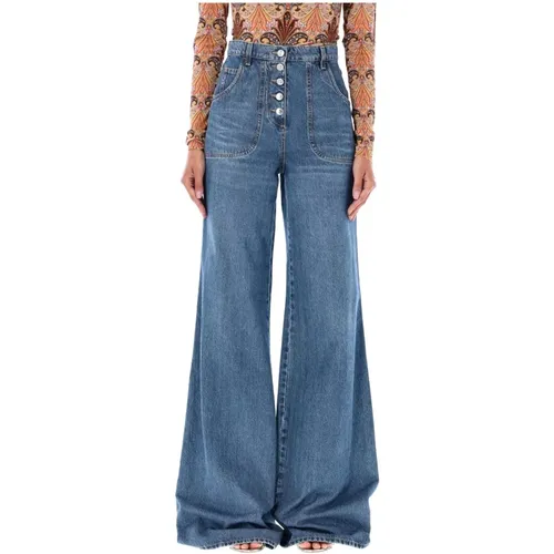 Flared Denim Jeans , female, Sizes: W26 - ETRO - Modalova