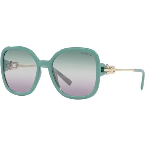 Sunglasses,Schwarz/Blau Schwarz Getönte Sonnenbrille - Tiffany - Modalova
