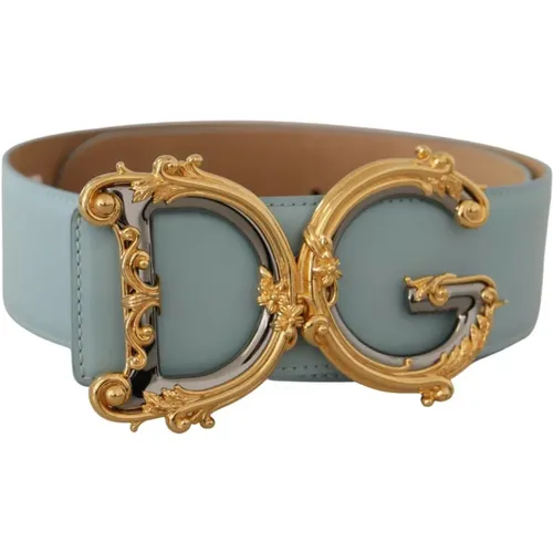 Barocke Goldschnalle Ledergürtel - Dolce & Gabbana - Modalova