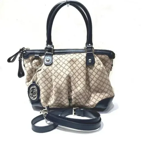 Pre-owned Tote Bags, female, , Size: ONE SIZE Pre-owned Canvas gucci-bags - Gucci Vintage - Modalova