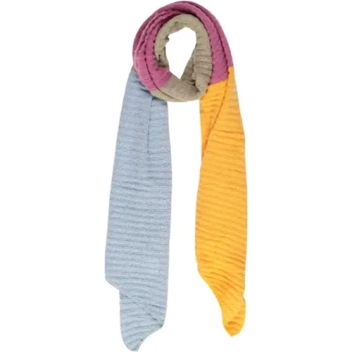 Winter Scarves, female, , Size: ONE SIZE Vibrant Pattern Knit Scarf - Pieces - Modalova