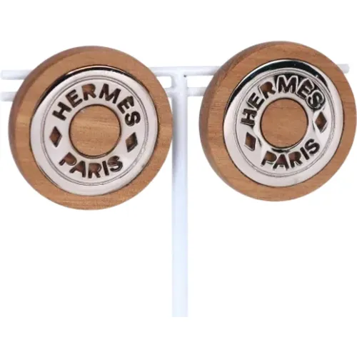 Pre-owned Jewellery, female, , Size: ONE SIZE Pre-owned Metal earrings - Hermès Vintage - Modalova