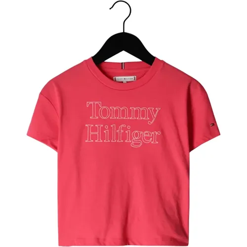Mädchen Stitch Tee Rosa T-shirt,Mädchen Stitch Tee Gelbes T-Shirt - Tommy Hilfiger - Modalova