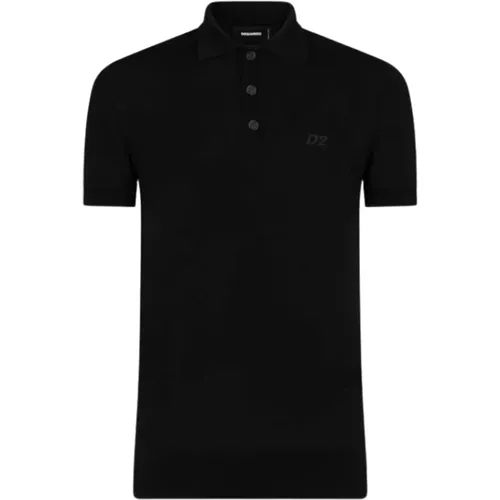 Short Sleeve Knit Polo , male, Sizes: 2XL, L - Dsquared2 - Modalova