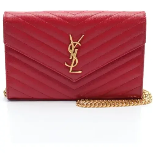 Pre-owned Wallets, female, , Size: ONE SIZE Pre-owned Leather shoulder-bags - Yves Saint Laurent Vintage - Modalova