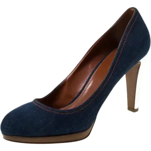 Pre-owned Pumps, female, , Size: 9 US Pre-owned Denim heels - Sergio Rossi Pre-owned - Modalova