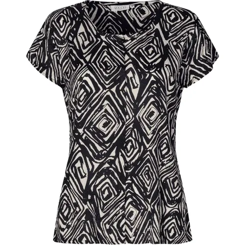 Cool Print Top & T-Shirt Schwarz , Damen, Größe: 2XL - Masai - Modalova