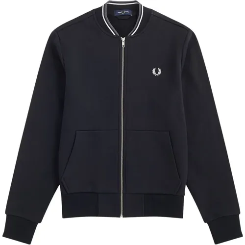 Bomber Jackets, male, , Size: 2XL J7504 Knitted Cardigan - Fred Perry - Modalova