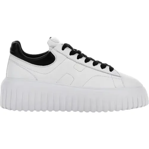 Weiße Sneakers mit H-Stripes , Damen, Größe: 35 EU - Hogan - Modalova