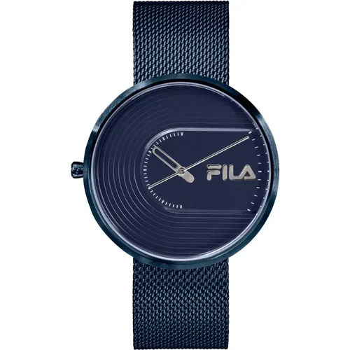 Watches, male, , Size: ONE SIZE Mens Watch style Additional Leather Band Stainless Steel Bracelet - Fila - Modalova