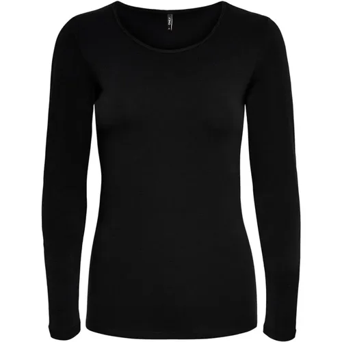 Plain Long Sleeve T-Shirt , female, Sizes: XS - Only - Modalova