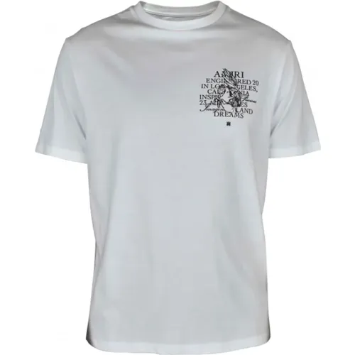 Unicorn Print Weißes T-Shirt , Herren, Größe: L - Amiri - Modalova