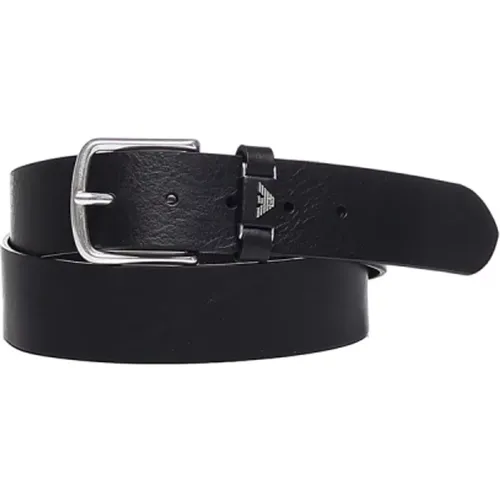 Leather Belt with Logo , male, Sizes: 95 CM, 100 CM, 105 CM - Emporio Armani - Modalova