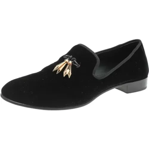 Pre-owned Flats, female, , Size: 12 US Pre-owned Velvet flats - Giuseppe Zanotti Pre-owned - Modalova