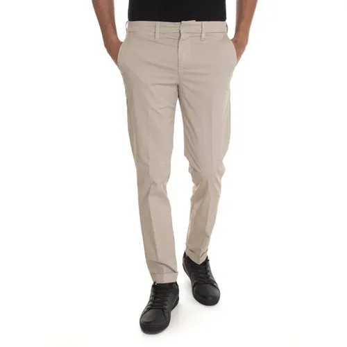 Chino Hose mit Rollsaum , Herren, Größe: W40 - Fay - Modalova