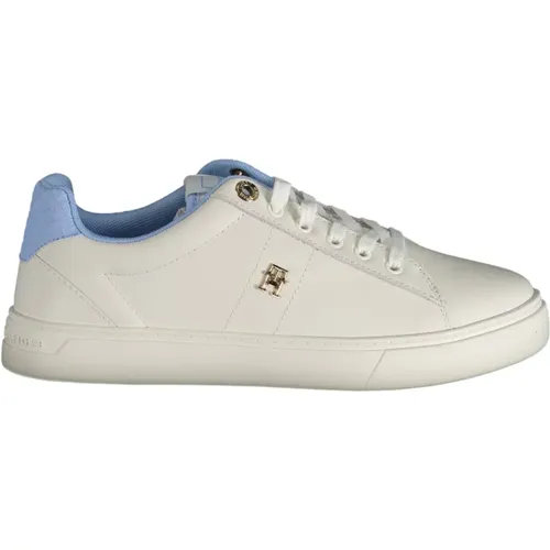 Sporty Lace-Up Sneakers Blue Contrast Logo , female, Sizes: 4 UK, 3 UK, 8 UK, 5 UK, 6 UK, 7 UK - Tommy Hilfiger - Modalova