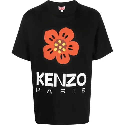 Schwarzes Logo-Print T-Shirt Kenzo - Kenzo - Modalova