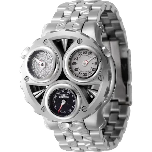 Cerberus 45956 Men`s Quartz Watch - 47mm - With 87 diamonds , male, Sizes: ONE SIZE - Invicta Watches - Modalova