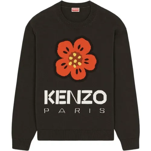 Round-neck Knitwear, male, , Size: S Boke Flower Sweater - Kenzo - Modalova