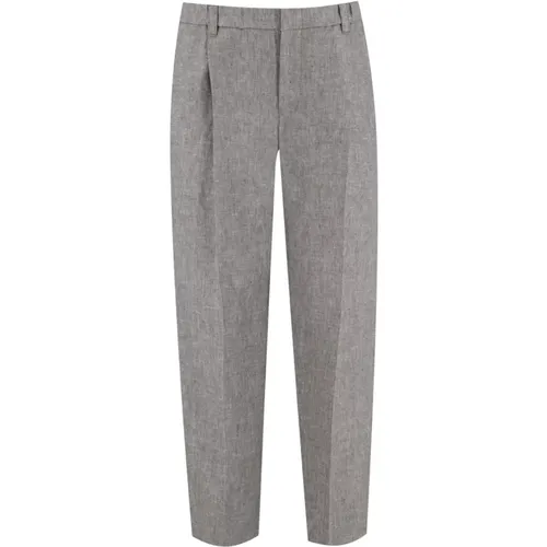 Straight Trousers, female, , Size: 2XS Baggy Trousers with Relaxed Silhouette - BRUNELLO CUCINELLI - Modalova