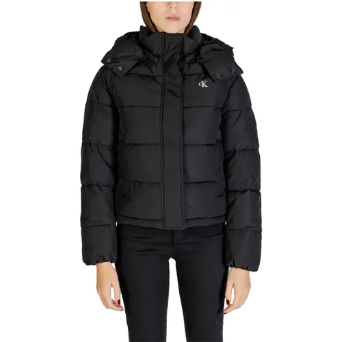 Mono Logo Jacke Damen Herbst/Winter , Damen, Größe: S - Calvin Klein Jeans - Modalova