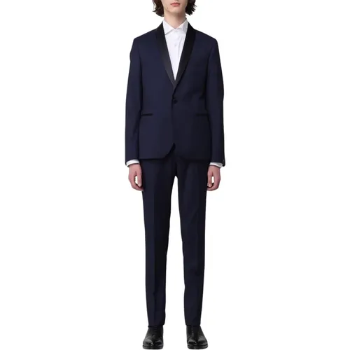 Single Breasted Suits, male, , Size: M Slim Fit Tuxedo Suit - Manuel Ritz - Modalova