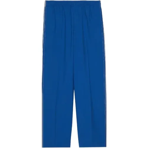 Logo-patch wide-leg trousers , male, Sizes: M, L, S - Gucci - Modalova