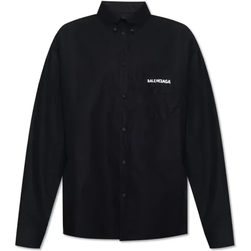 Loose-Fitting Shirt with Button Fastenings , male, Sizes: L, 3XL, M - Balenciaga - Modalova