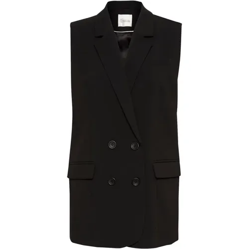 Classic Waistcoat Jacket , female, Sizes: XS, L - My Essential Wardrobe - Modalova