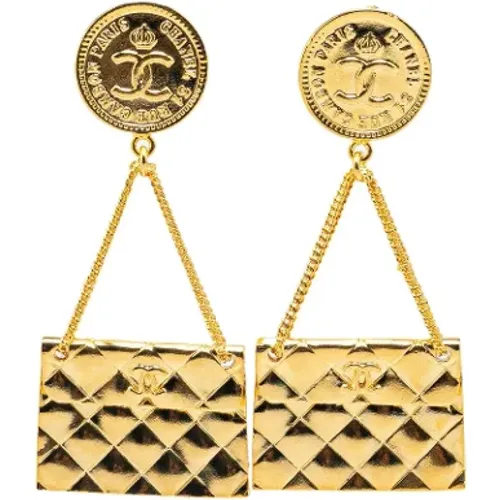 Pre-owned Jewellery, female, , Size: ONE SIZE Pre-owned Metal earrings - Chanel Vintage - Modalova