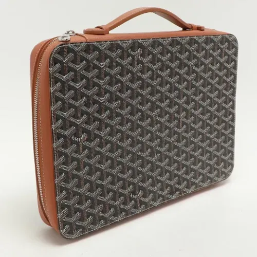 Pre-owned Weekend Bags, male, , Size: ONE SIZE Pre-owned Canvas briefcases - Goyard Vintage - Modalova