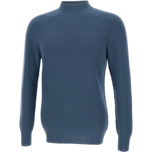 Turtlenecks, male, , Size: L Wool Sweater with Hydro-Stop Technology - Gran Sasso - Modalova