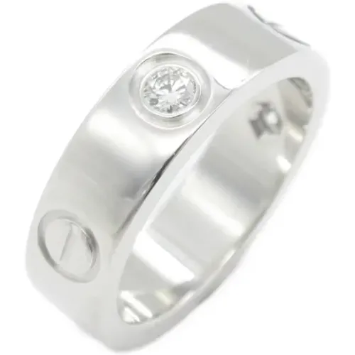 Pre-owned Jewellery, female, , Size: ONE SIZE Pre-owned White Gold rings - Cartier Vintage - Modalova