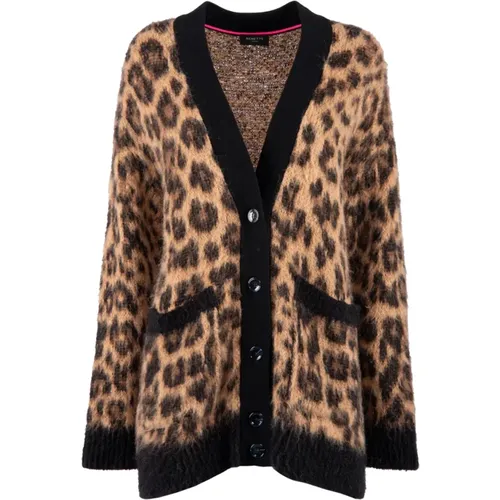 Leopardenmuster Mohair Cardigan mit Taschen - Nenette - Modalova